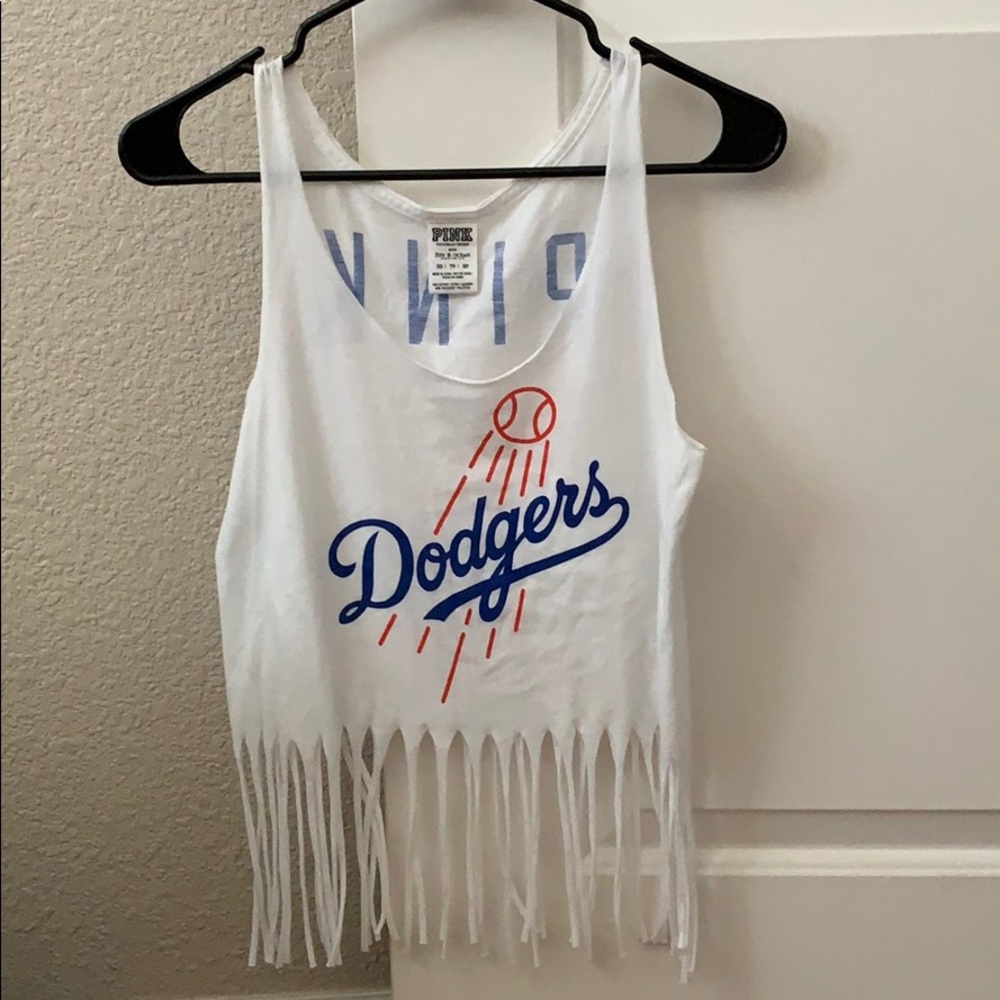 Pink dodgers tank crop